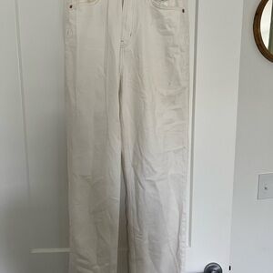 H&M Cream Wide Leg Jeans